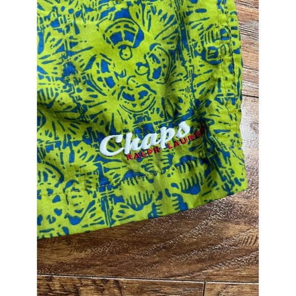 Chaps Ralph Lauren Mens Board Shorts Swim Trunks Pockets All Over Print XL - Picture 3 of 6